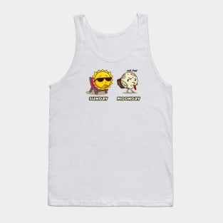 Sun and unfair life of Moon - funny puns Tank Top